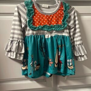 Thanksgiving 0-3 month baby girl shirt